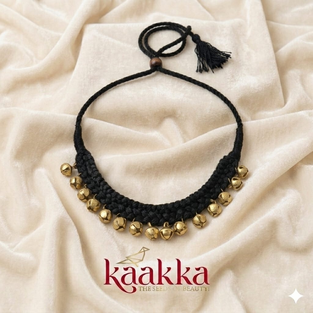 Black Thread Chilanka Necklace (Handcrafted) - MM10