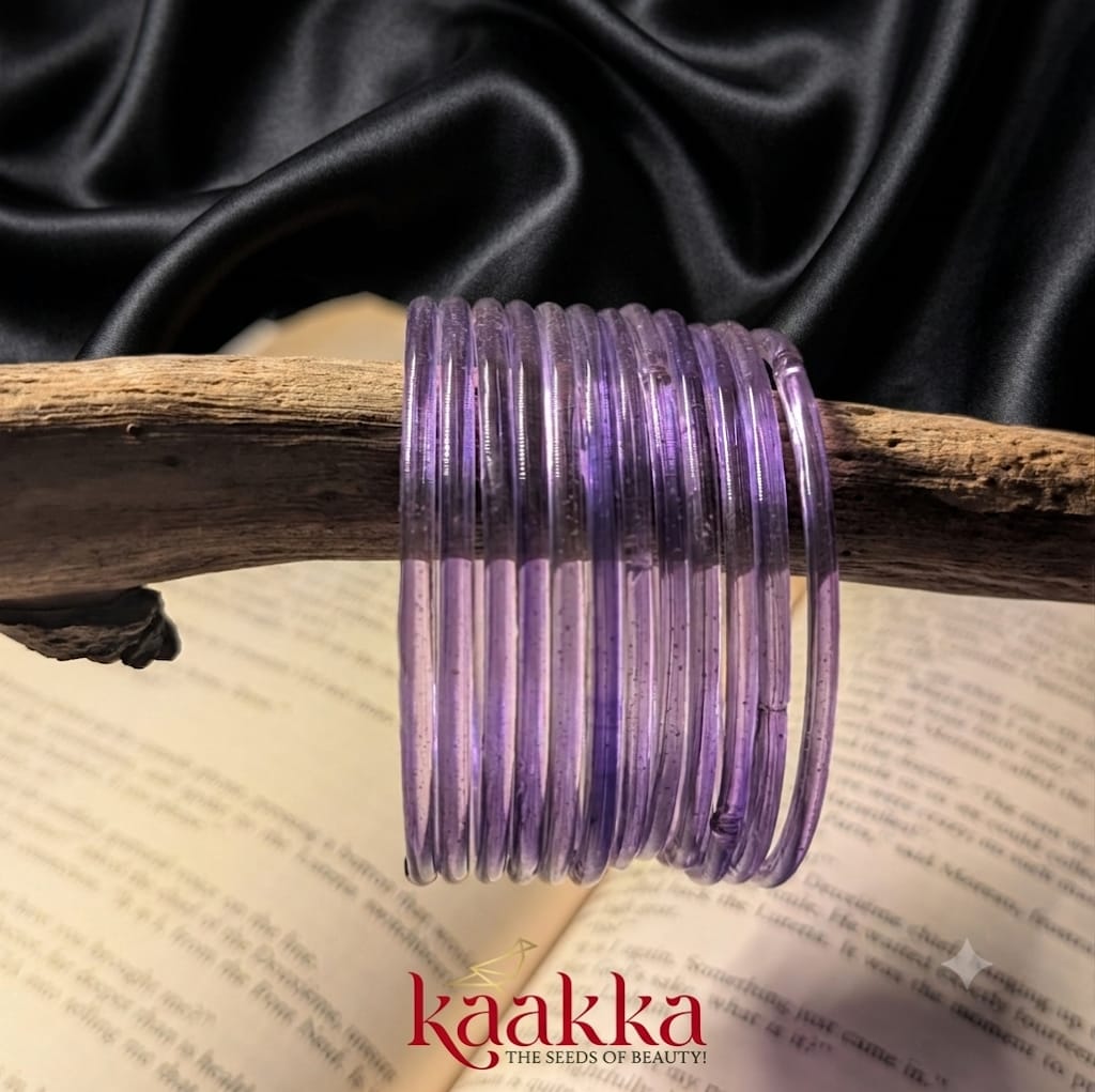 Lavender Glass Bangles - NK12