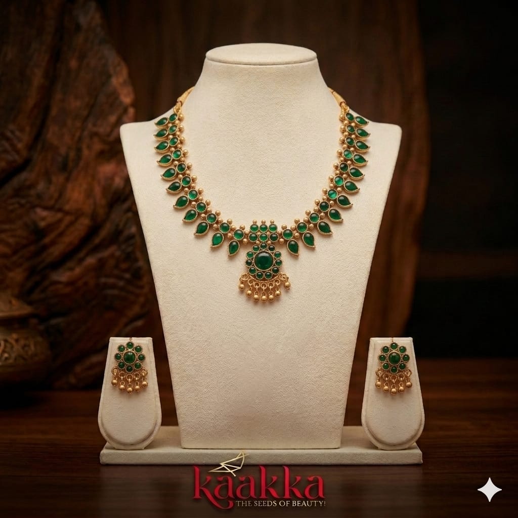 Palakka Necklace with Earrings - SN19