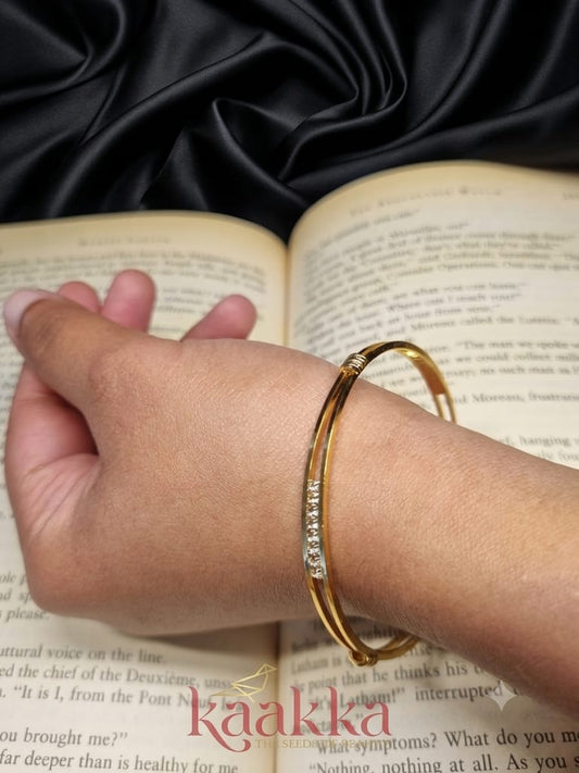 White Stone Bangle - TB03