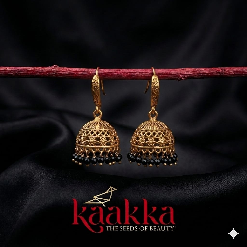 Filigree Style Bell Jhumka - TJ01