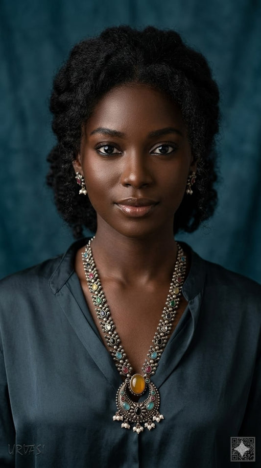 Royal Polki Choker with Emerald Drops