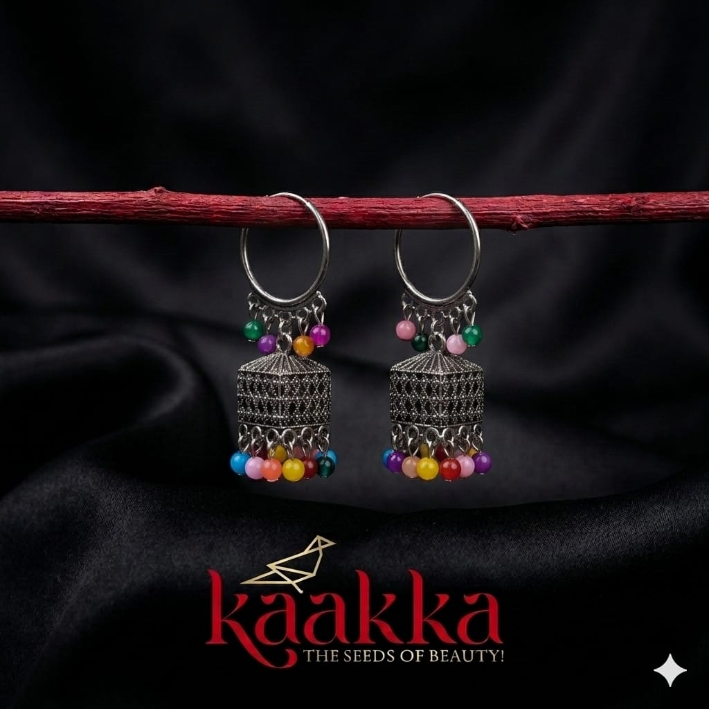 Multi-Coloured Loop Jhumka - BE04