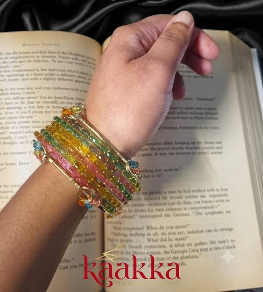 Rainbow Raindrop Bangles with Gungroo - GG07