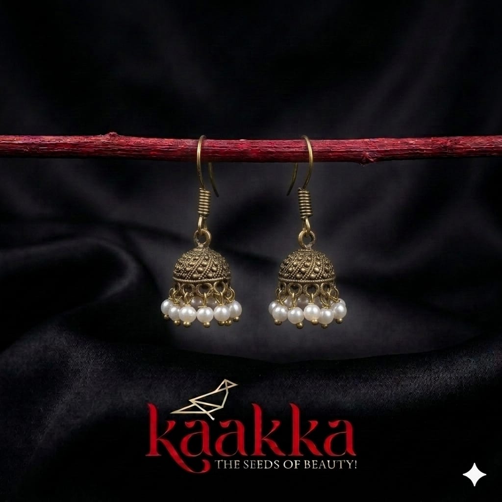 White Drops Jhumka - IJ03