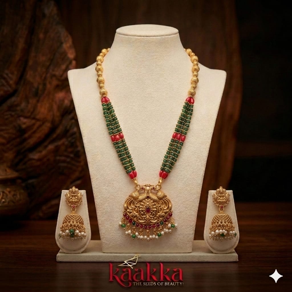 Dolki Long Necklace with Jhumka - LN07