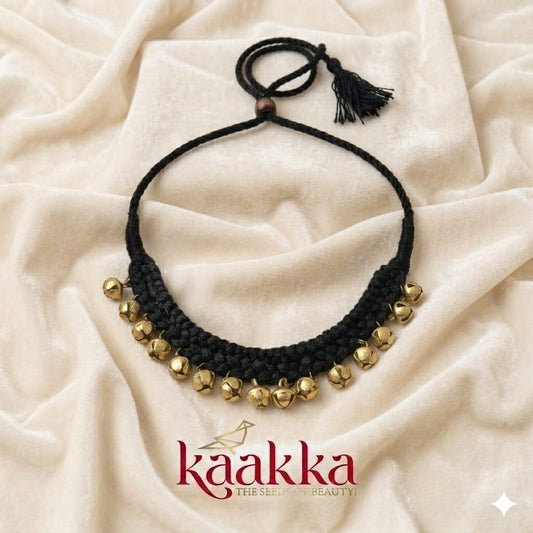 Black Thread Chilanka Necklace (Handcrafted) - MM10