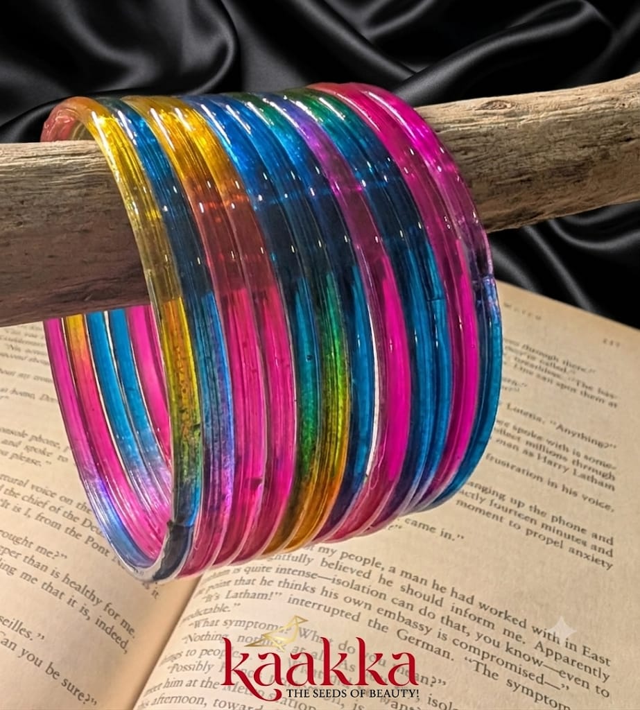 Rainbow Glass Bangles - NK06
