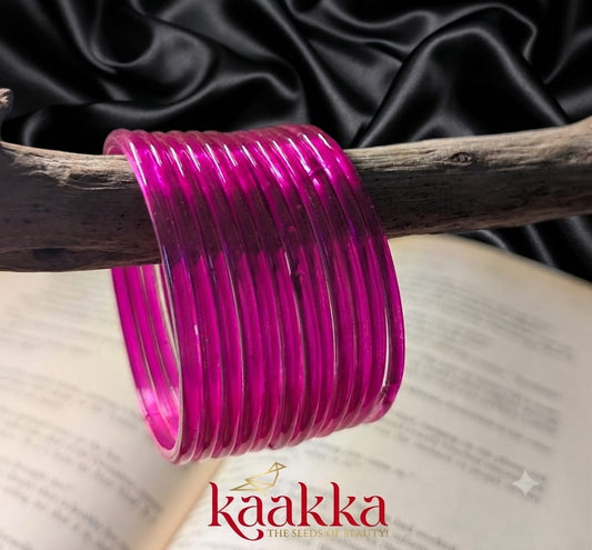 Pink Glass Bangles - NK08