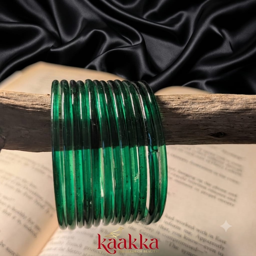 Green Glass Bangles - NK11