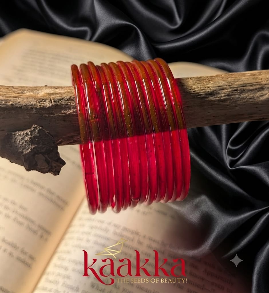 Red Glass Bangles - NK13