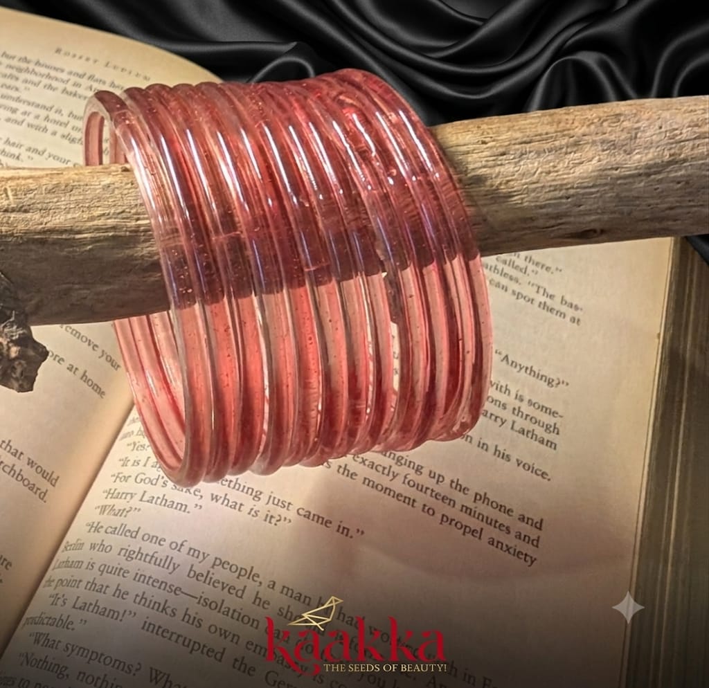 Rose Glass Bangles - NK16
