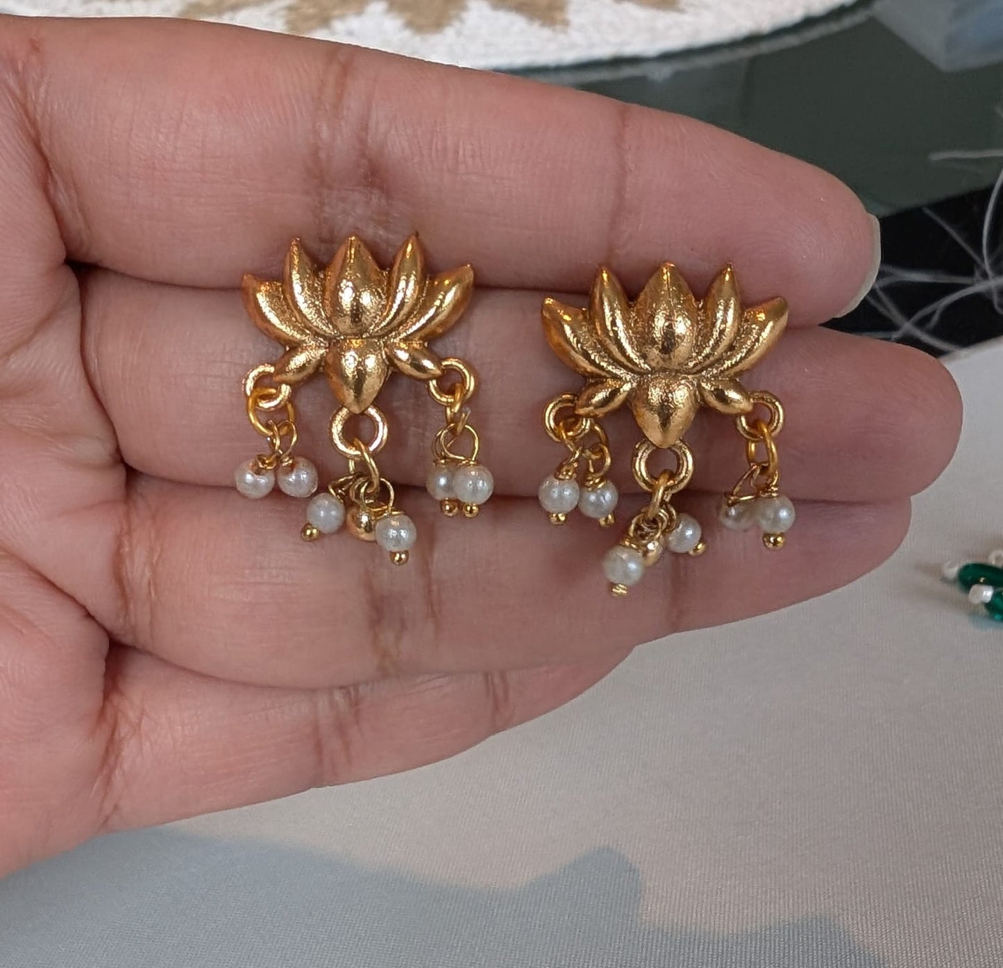 Lotus Necklace with Earrings - SN06