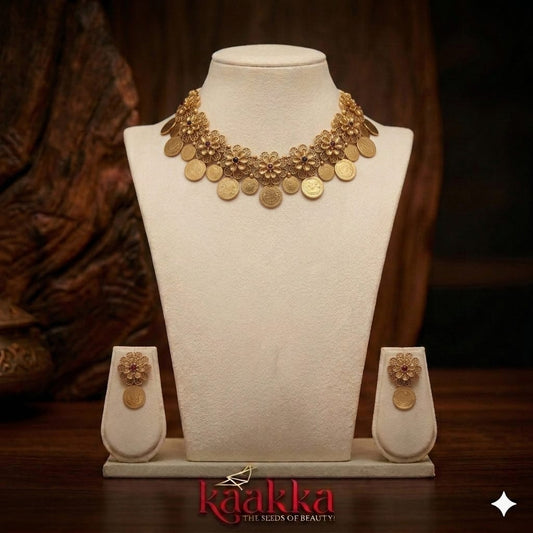 Floral Necklace with Earrings - SN13