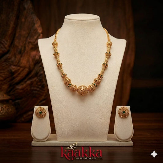 Ball Beads Necklace with Earrings - SN15