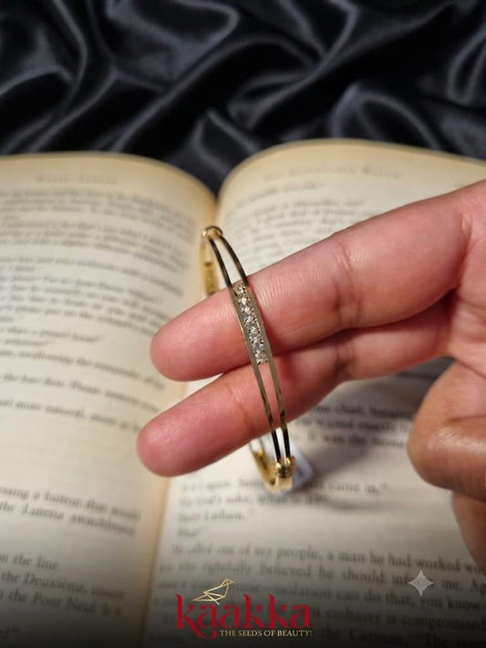White Stone Bangle - TB03