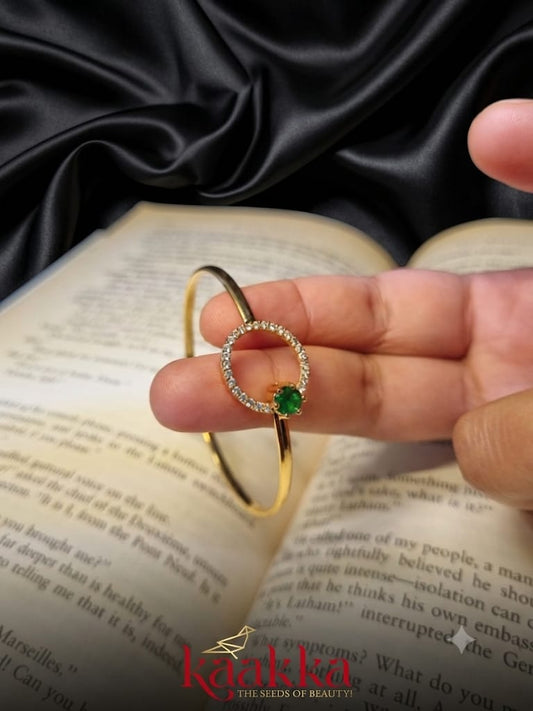 Green Dot Cuff Bangle - TB04