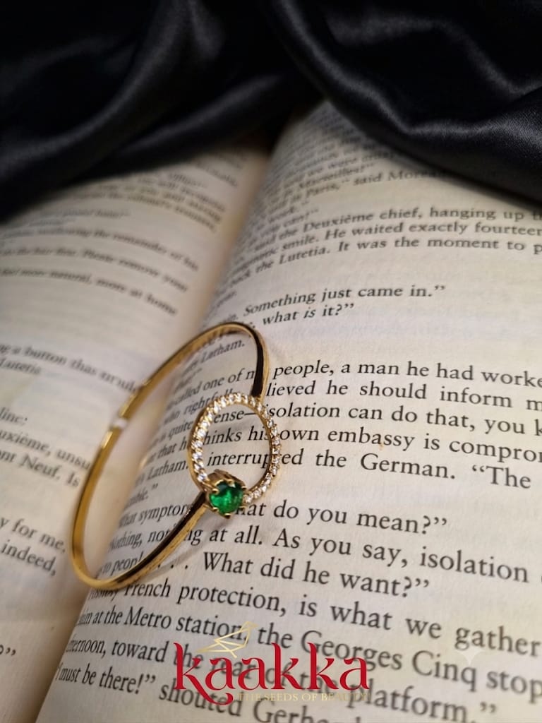 Green Dot Cuff Bangle - TB04