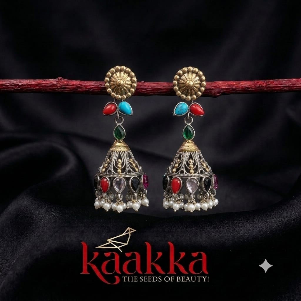Multi CLR Alloy Jhumka- EE09