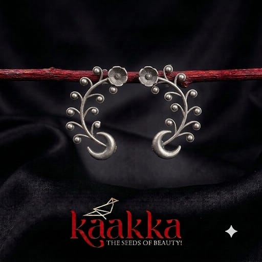 Moonlight Oxidised Earcuff - EC03