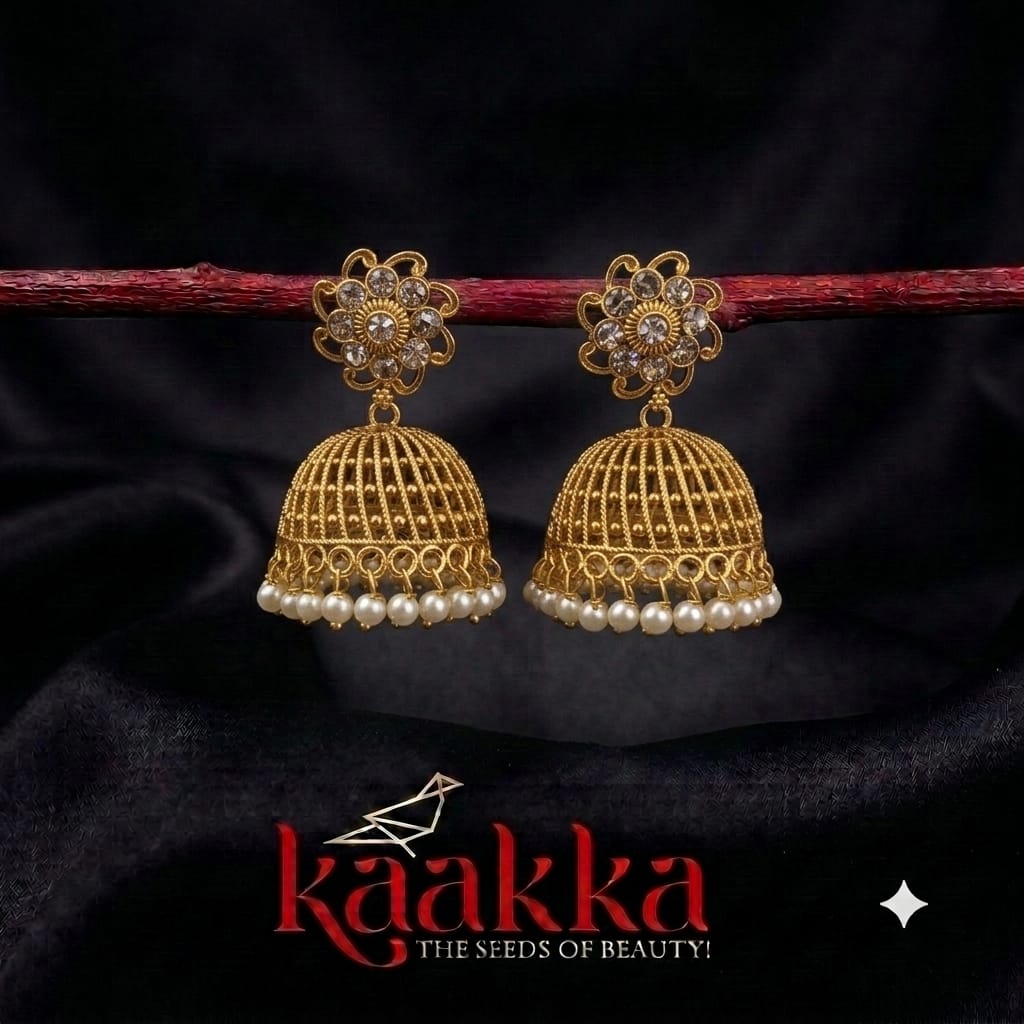 Floral Antique Jhumka - TJ05