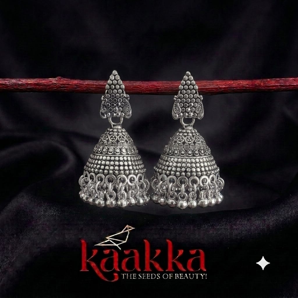 Oxidised Grape Jhumka - BE10