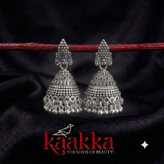 Oxidised Grape Jhumka - BE10